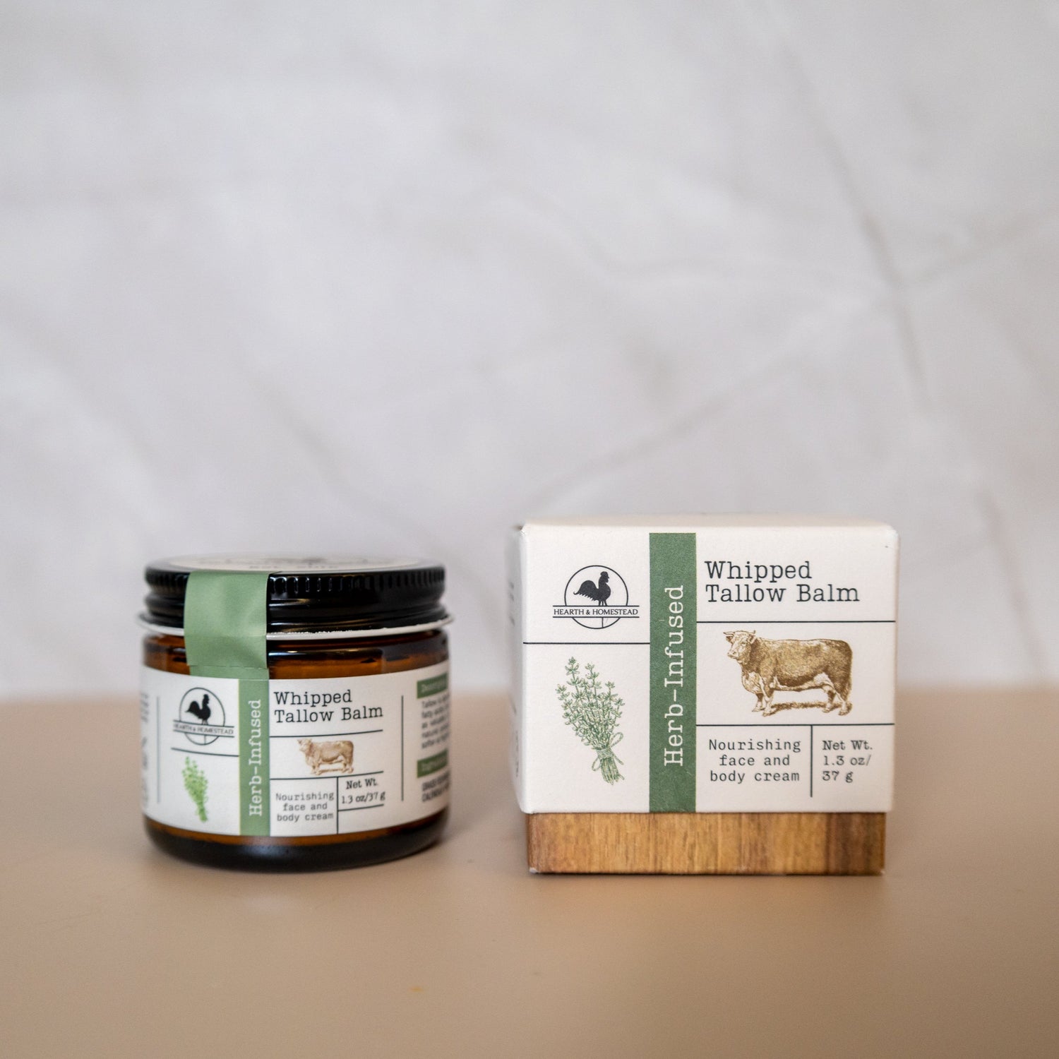 Whipped Tallow Balm: Herb-Infused (Unscented) image 0