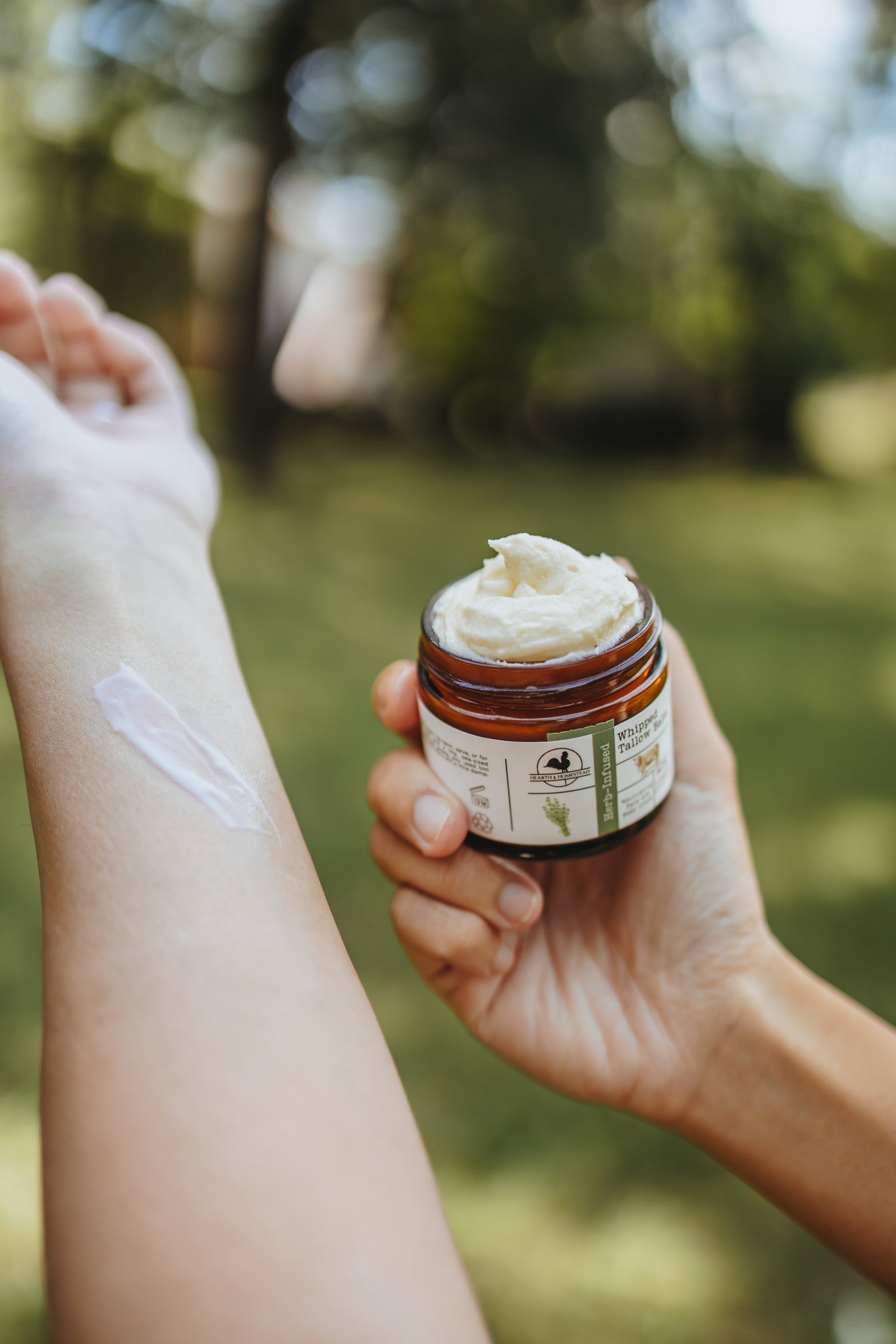 Whipped Tallow Balm: Herb-Infused (Unscented)