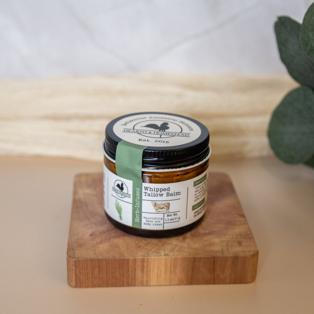 Whipped Tallow Balm: Herb-Infused (Unscented) image 1